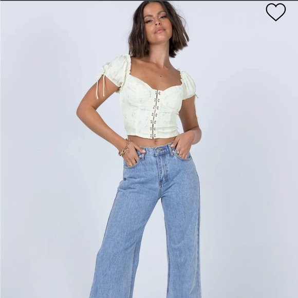 NWT Princess Polly Allyson Top Yellow - Picture 7 of 11